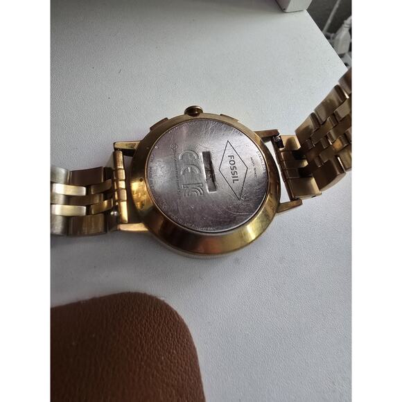 Fossil Q Hybrid Virginia Rose Gold-Tone Stainless Steel Smartwatch FTW1106 - Picture 10 of 11